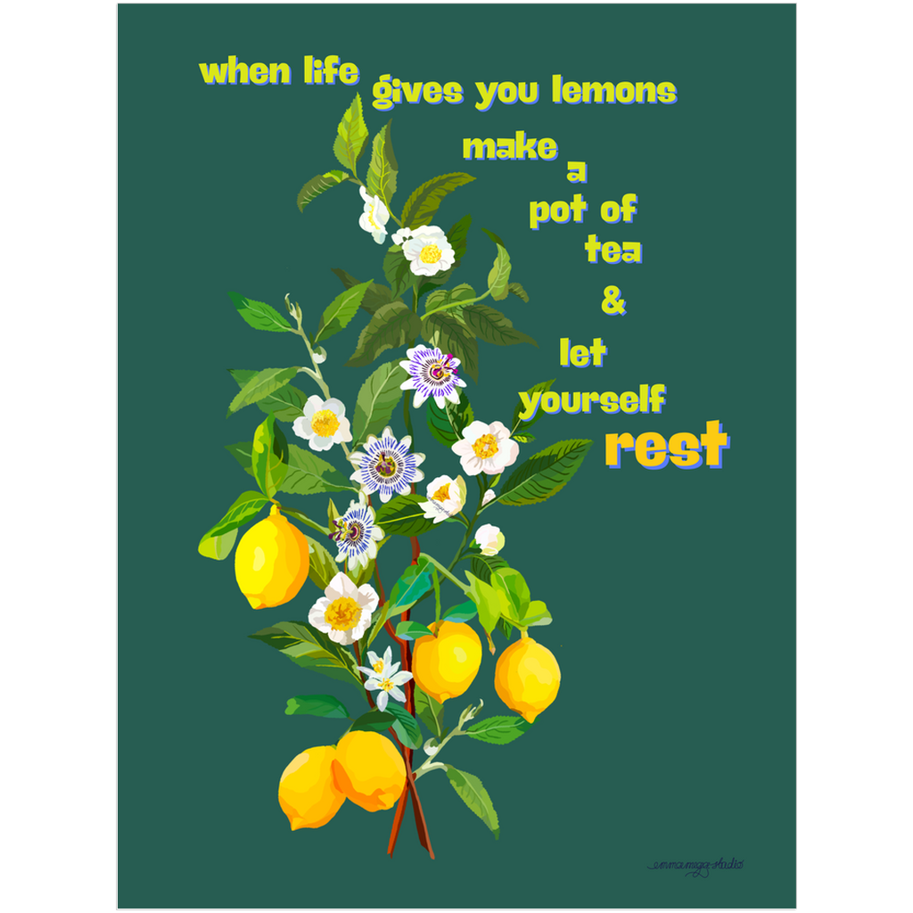 Lemon Rest A3 Art Print (fun version)