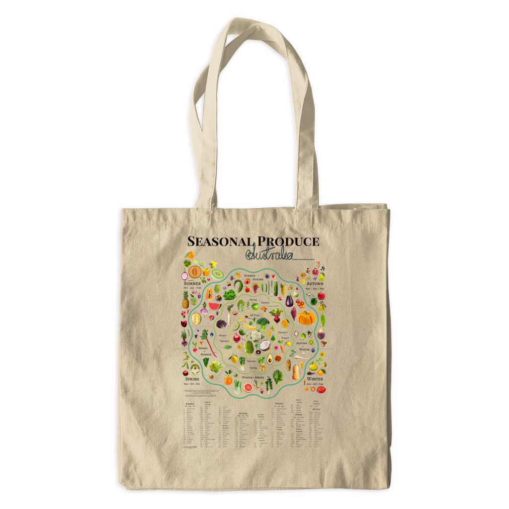 Seasonal Produce Canvas Tote